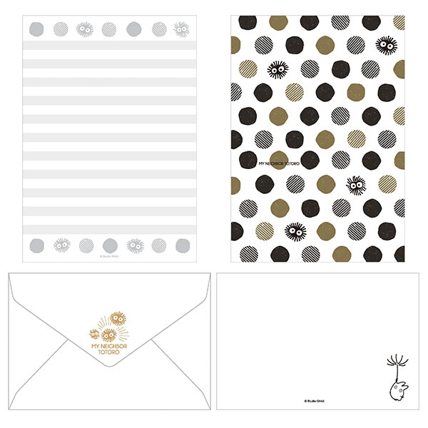 となりのトトロ レターセット クロスケドット柄