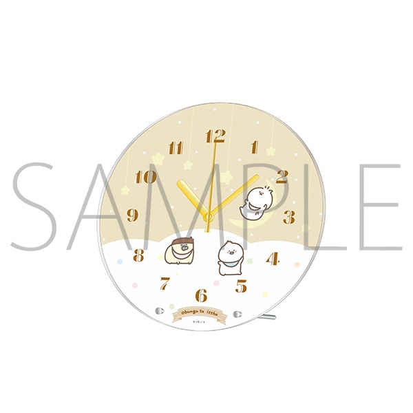 お文具といっしょ アクリル時計【受注生産商品】: 雑貨／インテリア