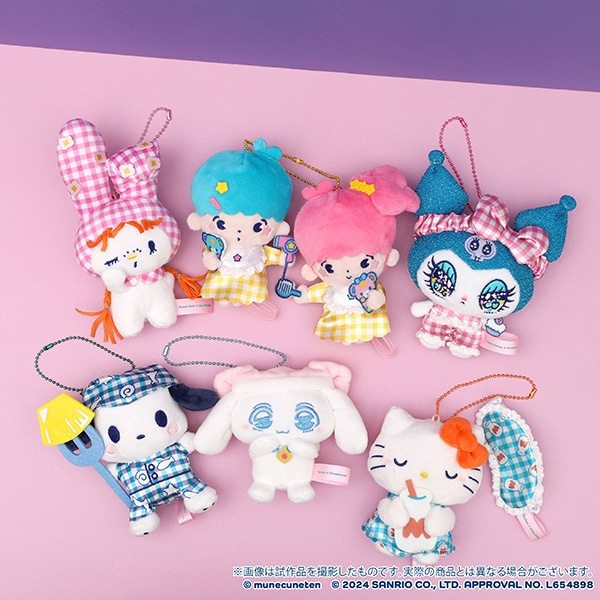 胸きゅん展 x サンリオ　ぬいぐるみキーホルダー　キティ　クロミ　マイメロ 胸きゅん展 × SANRIO CHARACTERS ぬいぐるみキーホルダー Yurie Sekiya
