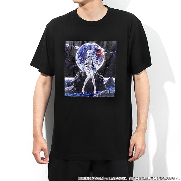 エヴァンゲリオン Tシャツ／綾波レイ（ロングヘア）（黒、フリーサイズ