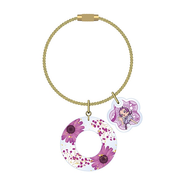 フラワーアクリルキーホルダー〈おんぷ〉
