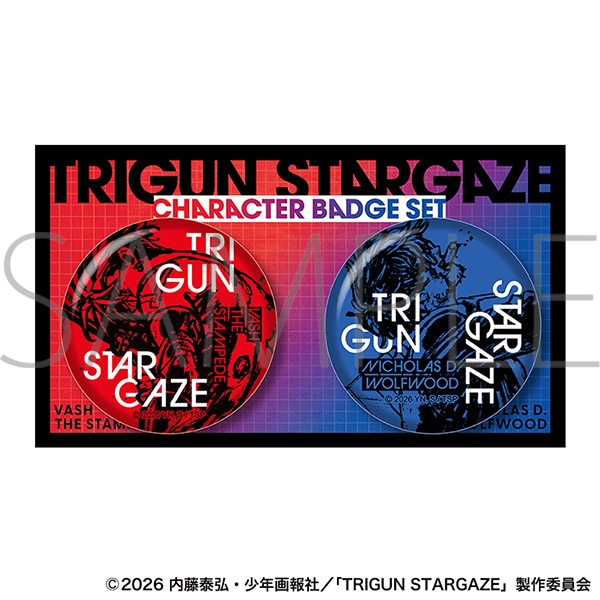 TRIGUN STARGAZE キャラバッジセット／ヴァッシュ＆ニコラス: バッジ