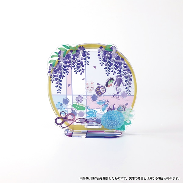 movic カスタマニア 花色硝子　桜　藤 椿 アクリルフレーム カスタマニア 花色硝子 藤: アクリルスタンド／フィギュア｜ムービック