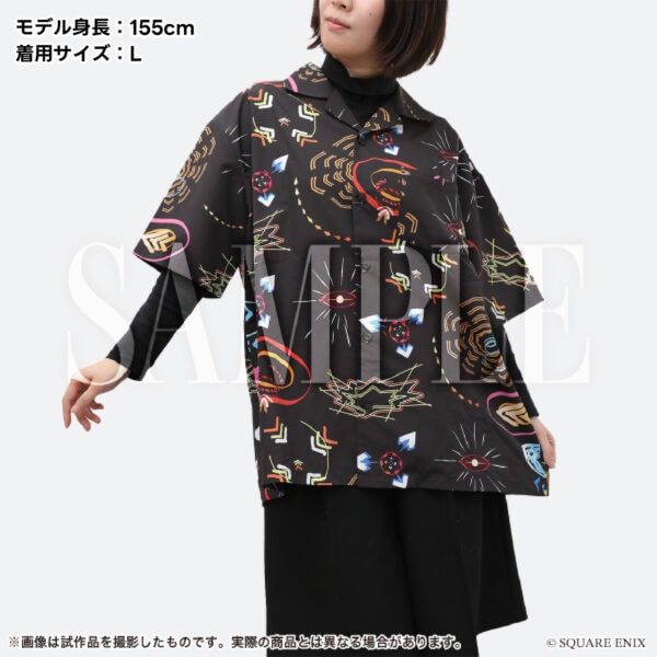 ギミック柄シャツ　XL