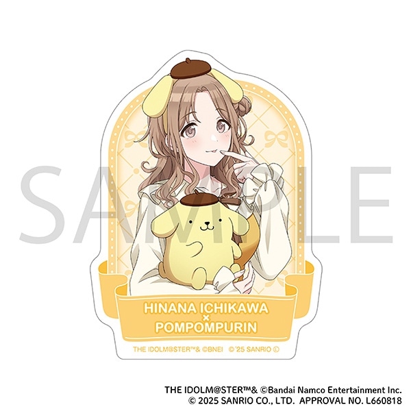 市川雛菜 ポムポムプリン フルグラフィックTシャツ サンリオ シャニマス アイドルマスター シャイニーカラーズ ステッカー／市川雛菜×ポムポム