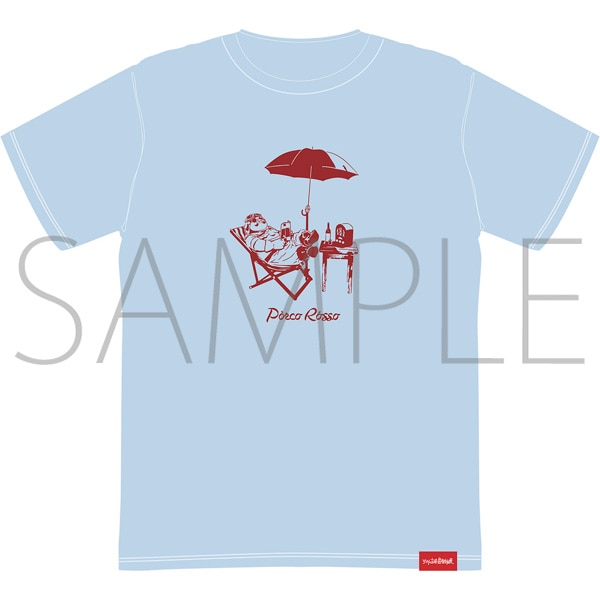 仕立屋ジブリ　紅の豚　シャツ ジブリの立体造型物展 紅の豚 Tシャツ ポルコ M（ライトブルー