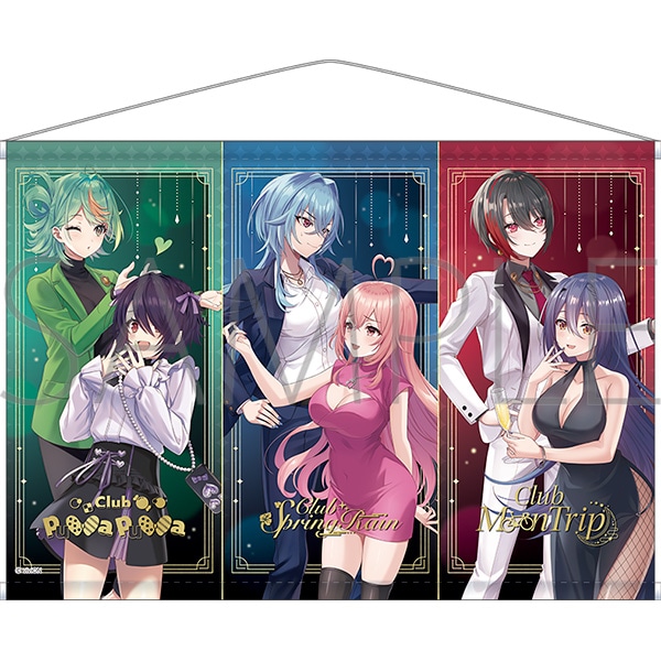 あおぎり高校 B2タペストリー／Club spring rain Club puwapuwa Club