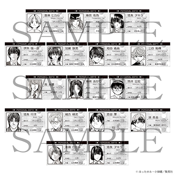 プロフィールカードコレクション／全16種
