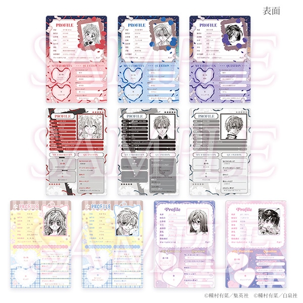 プロフィール下敷きコレクション　B (全10種)