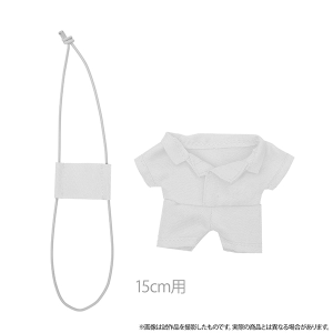 Petit la vie　マスク付きつなぎセット／ホワイト　15cmぬいぐるみ用