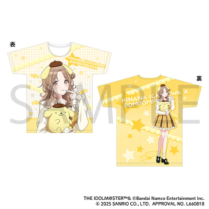 アイドルマスター シャイニーカラーズ　フルグラフィックTシャツ／市川雛菜×ポムポムプリン　サンリオキャラクターズ