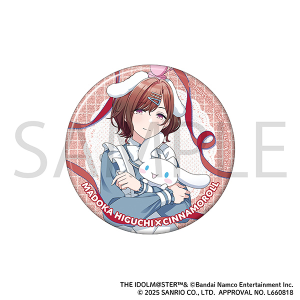 アイドルマスター シャイニーカラーズ　グリッター缶バッジ／樋口円香×シナモロール　サンリオキャラクターズ
