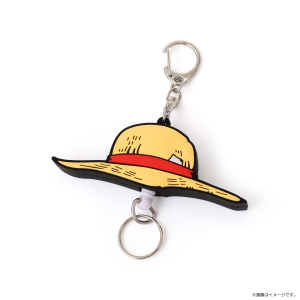 ONE PIECE　帽子型ラバーリールキーホルダー／ルフィ