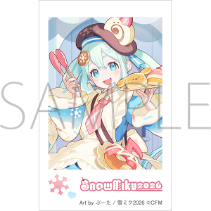 初音ミクシリーズ　チェキプリント／雪ミク　Art by ぶーた