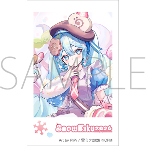 初音ミクシリーズ　チェキプリント／雪ミク　Art by PiPi