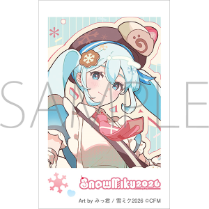 初音ミクシリーズ　チェキプリント／雪ミク　Art by みっ君