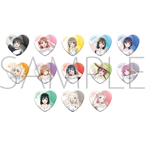 ラブライブ！虹ヶ咲学園スクールアイドル同好会　ハート形キャラバッジコレクション