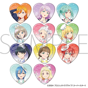 ラブライブ！スーパースター!!　ハート形キャラバッジコレクション