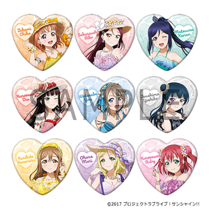 ハート形キャラバッジコレクション　ラブライブ！サンシャイン!! 9th Anniversary Grand Showcase 事後通販