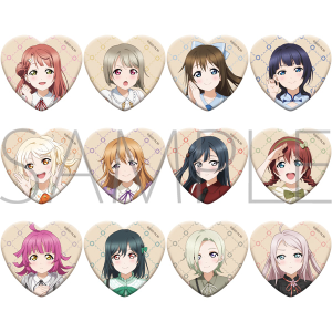 ラブライブ！虹ヶ咲学園スクールアイドル同好会　ハート形キャラバッジコレクション