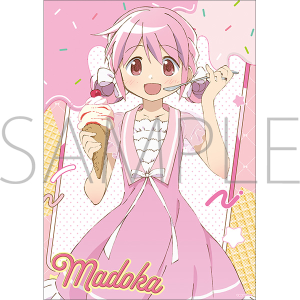 魔法少女まどか☆マギカ　クリアポスター／鹿目まどか(ice cream PARTY)
