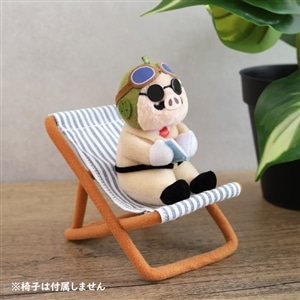 三次受付】ジブリの立体造型物展 紅の豚 キーホルダー 読書するポルコ