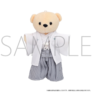 くまめいと　紋付袴　白　ぬいぐるみ用衣装