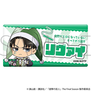 進撃の巨人　お名前アクリルバッジ／リヴァイ　ミニキャラ　ピエロ