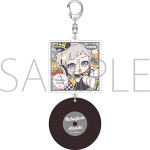 文豪ストレイドッグス　レコード風アクリルキーホルダー／中島敦　ぱすてるぽっぷ