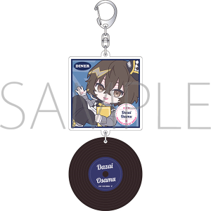 文豪ストレイドッグス　レコード風アクリルキーホルダー／太宰治　ぱすてるぽっぷ