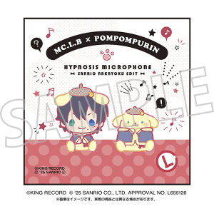 ヒプノシスマイク SANRIO NAKAYOKU EDIT　刺繍入りハンドタオル／山田三郎×ポムポムプリン