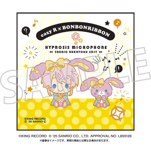 ヒプノシスマイク SANRIO NAKAYOKU EDIT　刺繍入りハンドタオル／飴村乱数×ぼんぼんりぼん