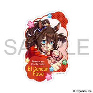 ウマ娘 プリティーダービー　ダイカットステッカー／エルコンドルパサー、熱血ハチャメチャ大感謝祭！