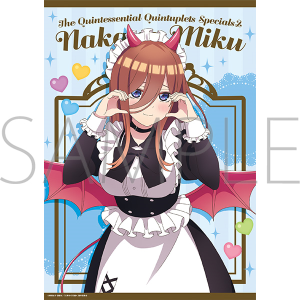 五等分の花嫁＊　クリアポスター／（小悪魔メイド）中野三玖