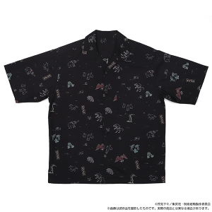 呪術廻戦　第2期　オープンカラーシャツ　伏黒の式神　【黒】【受注生産商品】