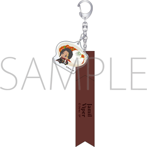 ディズニー ツイステッドワンダーランド　合皮リボンキーホルダー／いただきます ver.　ジャミル・バイパー