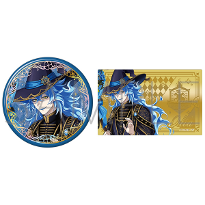 ディズニー ツイステッドワンダーランド　オーロラ箔押し缶バッジ＆メタルカードセット　ブルームバースデーver.／イデア・シュラウド【受注生産商品】