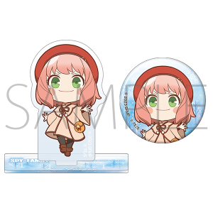 【再販】WIT×CLW アニメSPY×FAMILY SHOP　劇場版 SPY×FAMILY CODE: White　アクリルスタンド＆缶バッジセット　デフォルメ　アーニャ　劇場衣装