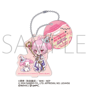 魔入りました！入間くん×サンリオキャラクターズ　スタンド付きアクリルキーホルダー／アスモデウス×マイメロディ<DOLLY MIX（どーりーみっくす）>