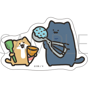 お文具といっしょ　ステッカー／猫さん＆子猫さん