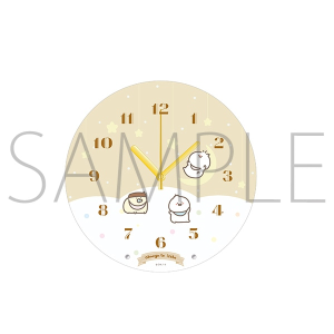 お文具といっしょ　アクリル時計【受注生産商品】