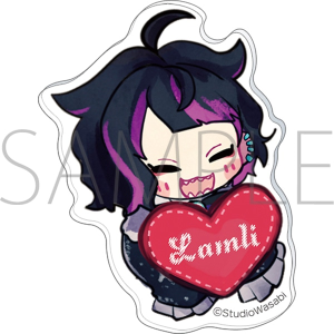 【再販分】悪魔執事と黒い猫　おなまえアクリルバッジ　ラムリ