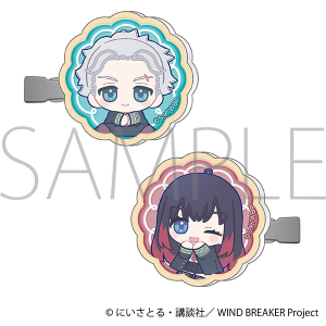 WIND BREAKER　アクリルヘアクリップセット／梅宮 一&椿野 佑　ぬいパル すきっぷ