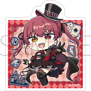 ステッカー　ミニキャラver.　宝鐘マリン　hololive‐探偵と怪盗、美術館に仕掛けられた謎‐事後通販