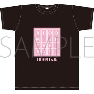 IBERIs&  Tシャツ(Bloom up the sky)　ブラック