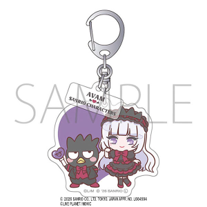 AVAM×サンリオキャラクターズ　アクリルキーホルダー　月深乃絢・バッドばつ丸