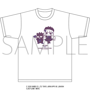 AVAM×サンリオキャラクターズ　Tシャツ　月深乃絢・バッドばつ丸