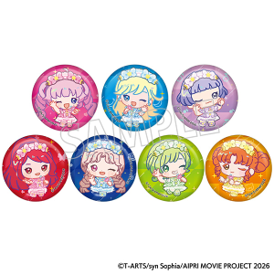 映画ひみつのアイプリ　まんかいバズリウムライブ！ ミニキャラバッジコレクション／A