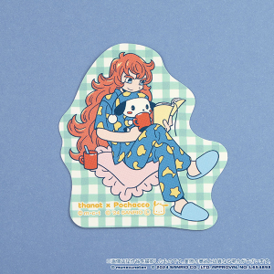 胸きゅん展 × SANRIO CHARACTERS　ステッカー　thanat×Pochacco_C