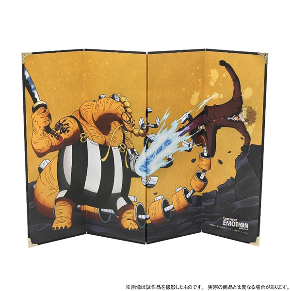 ONE PIECE　ワノ国大激闘図金屏風　サンジVSクイーン